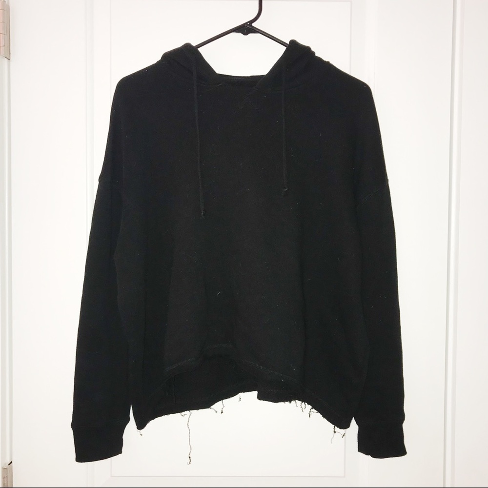 Brandy Melville Raw Hem Hoodie